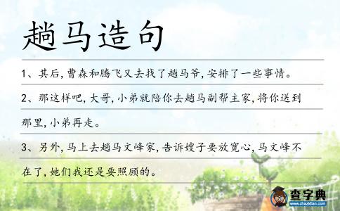 趟馬造句
