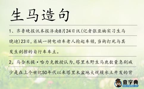 生馬造句