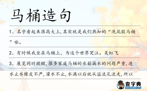 馬桶造句