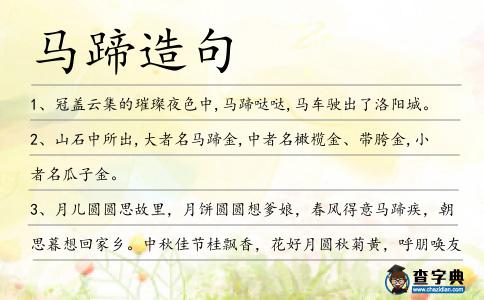 馬蹄造句