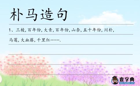 樸馬造句