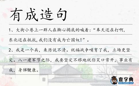 有成造句