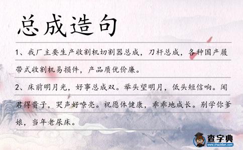 總成造句