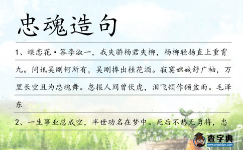 忠魂造句