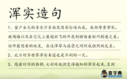渾實造句