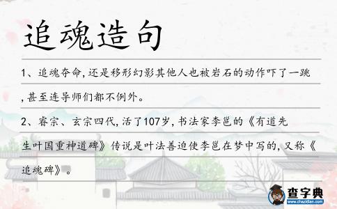 追魂造句