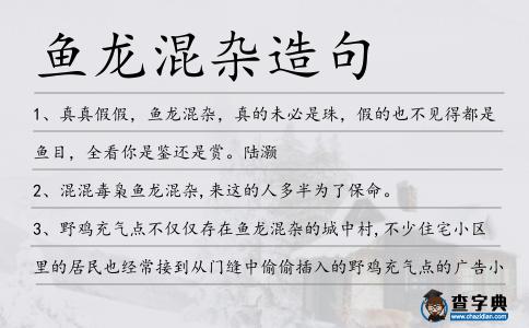 魚龍混雜造句