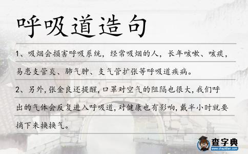 呼吸道造句