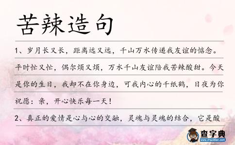 苦辣造句