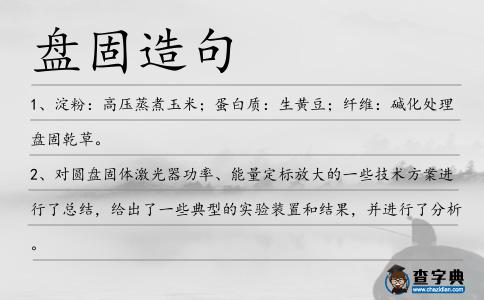 盤固造句