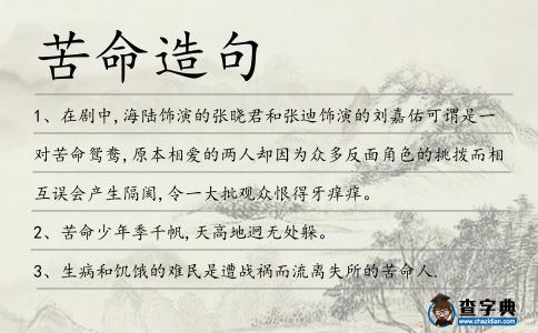 苦命造句