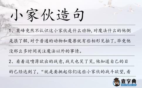 小家伙造句