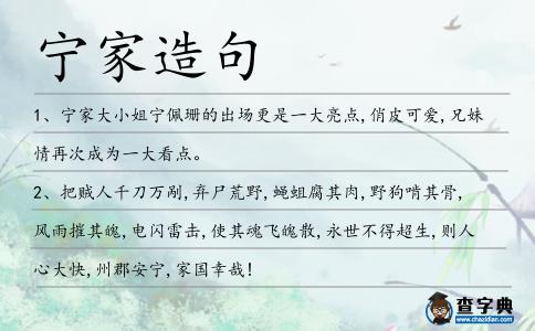 寧家造句