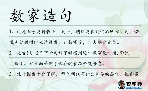 數家造句