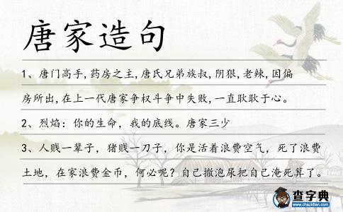 唐家造句