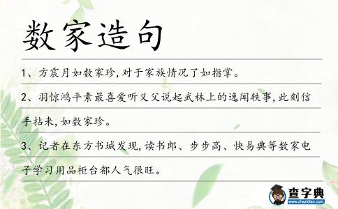 數(shù)家造句