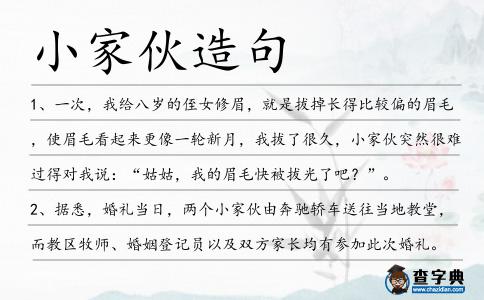 小家伙造句