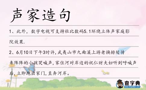 聲家造句
