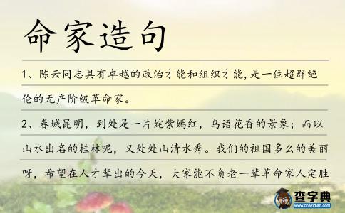 命家造句