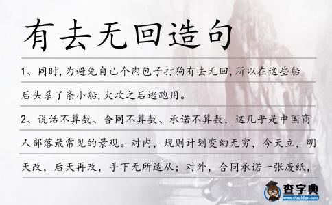 有去無回造句