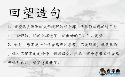 回望造句