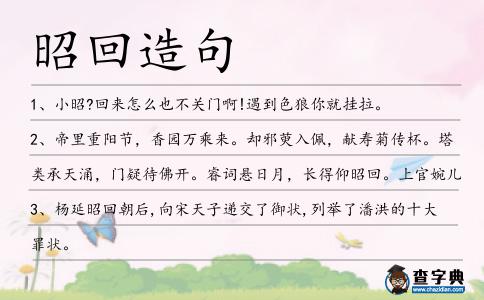 昭回造句