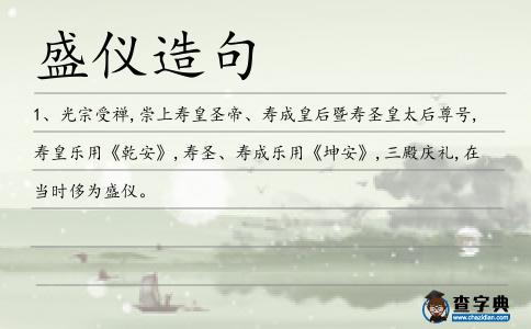盛儀造句