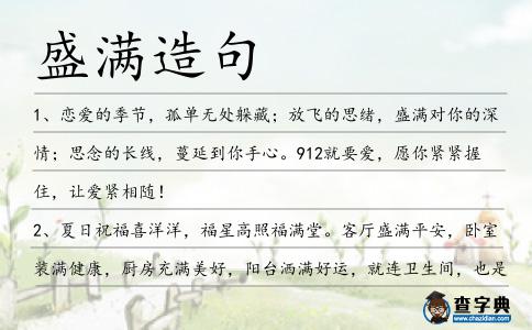 盛滿造句