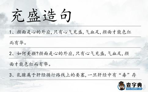充盛造句