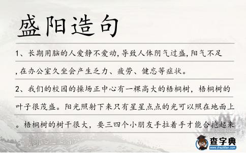 盛陽造句