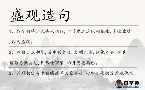 盛觀造句