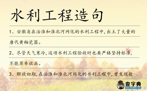 水利工程造句