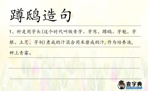 蹲鴟造句