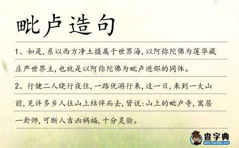 毗盧造句