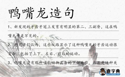 鴨嘴龍造句