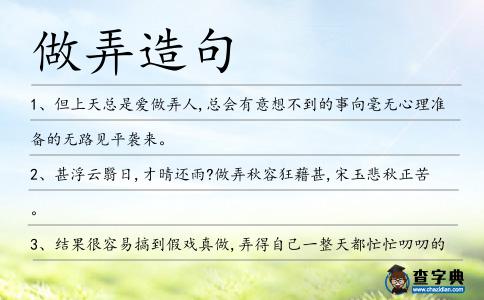 做弄造句