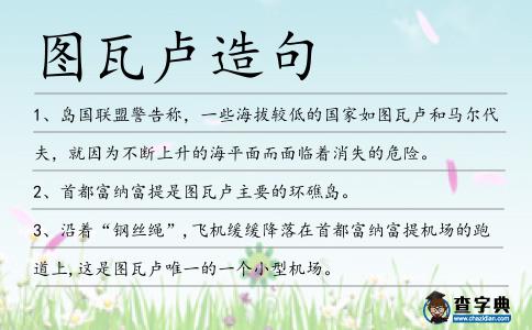 圖瓦盧造句