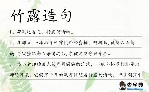 竹露造句