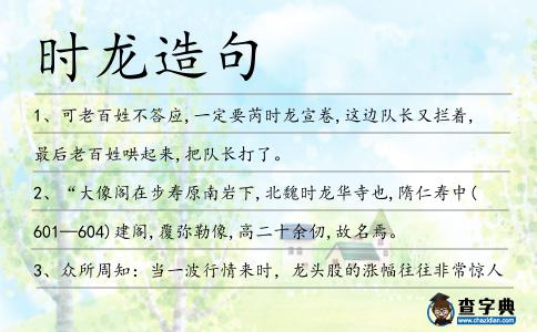 時龍造句