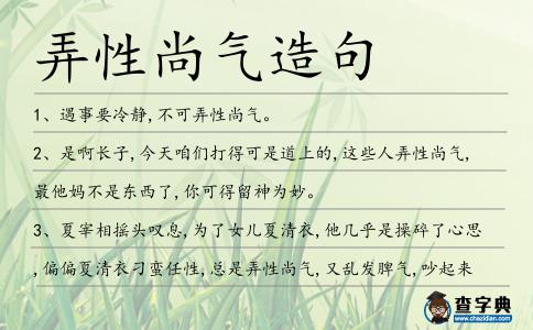 弄性尚氣造句