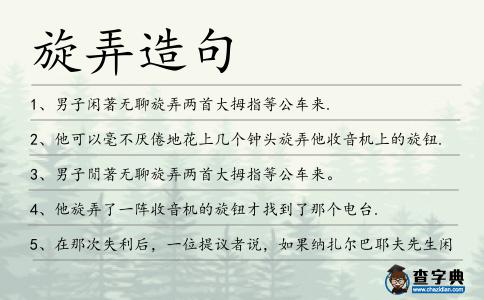 旋弄造句