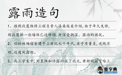 露雨造句