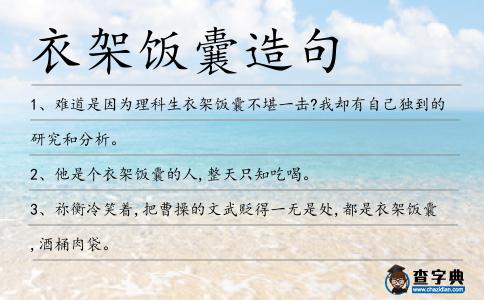 衣架飯囊造句