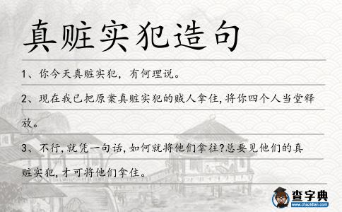 真贓實犯造句