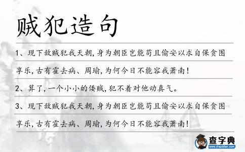 賊犯造句