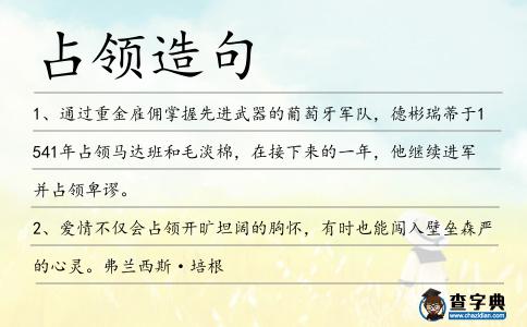 占領造句