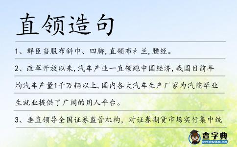 直領造句