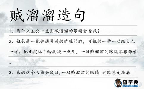 賊溜溜造句