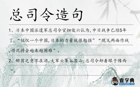 總司令造句
