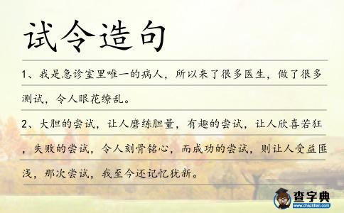 試令造句
